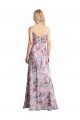 Affordable A-Line Cowl Neck Stretch Satin & Floral Long Formal Evening Dress Canada