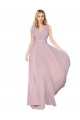 Affordable A-Line High Neck Soft Chiffon Long Primrose Formal Evening Dress Canada