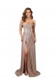 Affordable A-Line Strapless Sequin Long Champagne Formal Evening Dress Canada