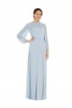 Affordable A-Line Strapless Soft Chiffon Long Sea Glass Formal Evening Dress Canada