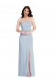 Affordable A-Line Strapless Stretch Crepe Long Light Sky Blue Formal Evening Dress Canada