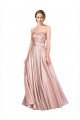 Affordable A-Line Strapless Stretch Satin Long Black Tie Evening Dress Canada