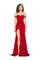Affordable A-Line Sweetheart Silky Satin Long Red Formal Evening Dress Canada