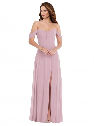 Affordable A-Line Sweetheart Soft Chiffon Long Primrose Black Tie Evening Dress Canada