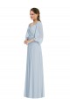Affordable A-Line Sweetheart Soft Chiffon Long Sea Glass Formal Evening Dress Canada