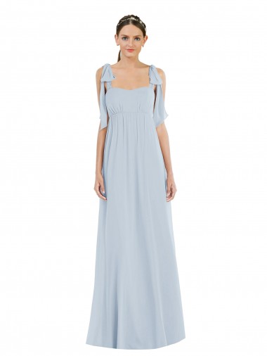 Affordable A-Line Sweetheart Soft Chiffon Long Sea Glass Semi Formal Evening Dress Canada