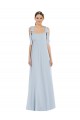 Affordable A-Line Sweetheart Soft Chiffon Long Sea Glass Semi Formal Evening Dress Canada