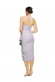 Affordable Sheath Strapless Stretch Crepe Cocktail Length Arctic Lilac High Low Evening Dress Canada