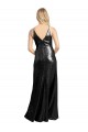 Affordable A-Line V-Neck Sequin Long Black Formal Evening Dress Canada