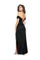 Affordable A-Line Sweetheart Silky Satin Long Black Black Tie Evening Dress Canada