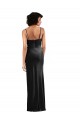 Affordable Column Cowl Neck Stretch Velvet Long Black Black Tie Evening Dress Canada