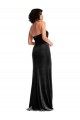 Affordable Mermaid Halter Neck Stretch Velvet Long Black Formal Evening Dress Canada