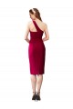 Affordable Sheath One Shoulder Stretch Crepe Cocktail Length Black Formal Evening Dress Canada