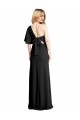 Affordable Sheath One Shoulder Stretch Crepe Long Black Formal Evening Dress Canada
