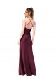 Affordable Sheath V-Neck Silky Satin Long Black Black Tie Evening Dress Canada
