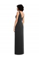 Affordable Sheath V-Neck Spandex Long Black Formal Evening Dress Canada