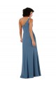 Affordable A-Line One Shoulder Soft Chiffon Long Burgundy Formal Evening Dress Canada
