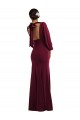 Affordable Trumpet Bateau Neck Stretch Crepe Long Burgundy Gold Formal Evening Dress Canada