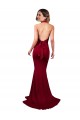 Affordable Mermaid V-Neck Spandex Long Burgundy Formal Evening Dress Canada