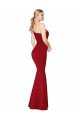 Affordable Mermaid High Neck Stretch Crepe Long Burgundy Formal Evening Dress Canada