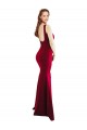 Affordable Mermaid Square Neck Stretch Crepe Long Burgundy Formal Evening Dress Canada