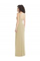 Affordable Trumpet Square Neck Stretch Crepe Long Champagne Formal Evening Dress Canada