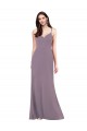Affordable Column Sweetheart Soft Chiffon Long Dark Lavender Formal Evening Dress Canada