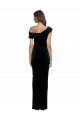 Affordable Sheath Sweetheart Stretch Velvet Long Dark Green High Low Evening Dress Canada