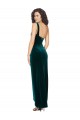 Affordable Sheath One Shoulder Stretch Velvet Long Dark Green High Low Evening Dress Canada