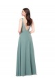 Affordable Sheath V-Neck Soft Chiffon Long Dark Lavender Formal Evening Dress Canada
