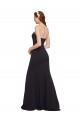 Affordable A-Line Strapless Stretch Crepe Long Dark Navy Formal Evening Dress Canada