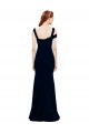 Affordable Mermaid Off the Shoulder Stretch Crepe Long Dark Navy Formal Evening Dress Canada