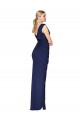 Affordable Mermaid High Neck Soft Chiffon Long Dark Navy Formal Evening Dress Canada
