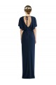 Affordable Sheath Bateau Neck Spandex Long Dark Navy Semi Formal Evening Dress Canada