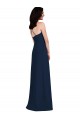 Affordable Trumpet Halter Neck Stretch Crepe Long Dark Navy Semi Formal Evening Dress Canada