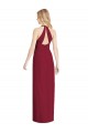 Affordable Trumpet V-Neck Soft Chiffon Long Desert Rose Formal Evening Dress Canada