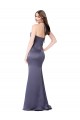 Affordable Mermaid Halter Neck Silky Satin Long Dusk Formal Evening Dress Canada