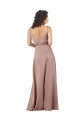 Affordable A-Line Sweetheart Silky Satin Long Dusty Pink Formal Evening Dress Canada