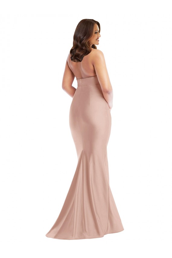 Affordable Mermaid Halter Neck Silky Satin Long Dusty Pink Formal Plus Size Evening Dress Canada