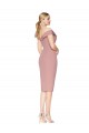 Affordable Mermaid High Neck Stretch Crepe Knee Length Dusty Pink Black Tie Evening Dress Canada