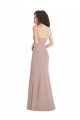 Affordable Mermaid Strapless Stretch Crepe Long Dusty Pink Formal Evening Dress Canada