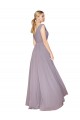 Affordable A-Line High Neck Soft Chiffon Long Dusty Rose Formal Evening Dress Canada