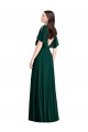 Affordable A-Line Bateau Neck Soft Chiffon Long Ever Green Semi Formal Evening Dress Canada