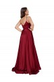 Affordable A-Line Sweetheart Silky Satin Long French Blue Black Tie Evening Dress Canada