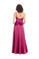 Affordable A-Line One Shoulder Stretch Satin Long Fuchsia Formal Evening Dress Canada