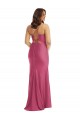 Affordable Mermaid Cowl Neck Silky Satin Long Fuchsia Formal Plus Size Evening Dress Canada