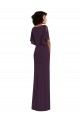 Affordable Sheath V-Neck Spandex Long Grape Formal Evening Dress Canada