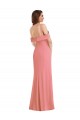 Affordable Trumpet One Shoulder Stretch Crepe Long Hot Pink Semi Formal Evening Dress Canada