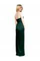 Affordable A-Line Strapless Stretch Satin Long Hunter Formal Evening Dress Canada