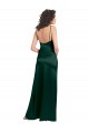 Affordable A-Line Scoop Neck Stretch Satin Long Hunter Formal Evening Dress Canada